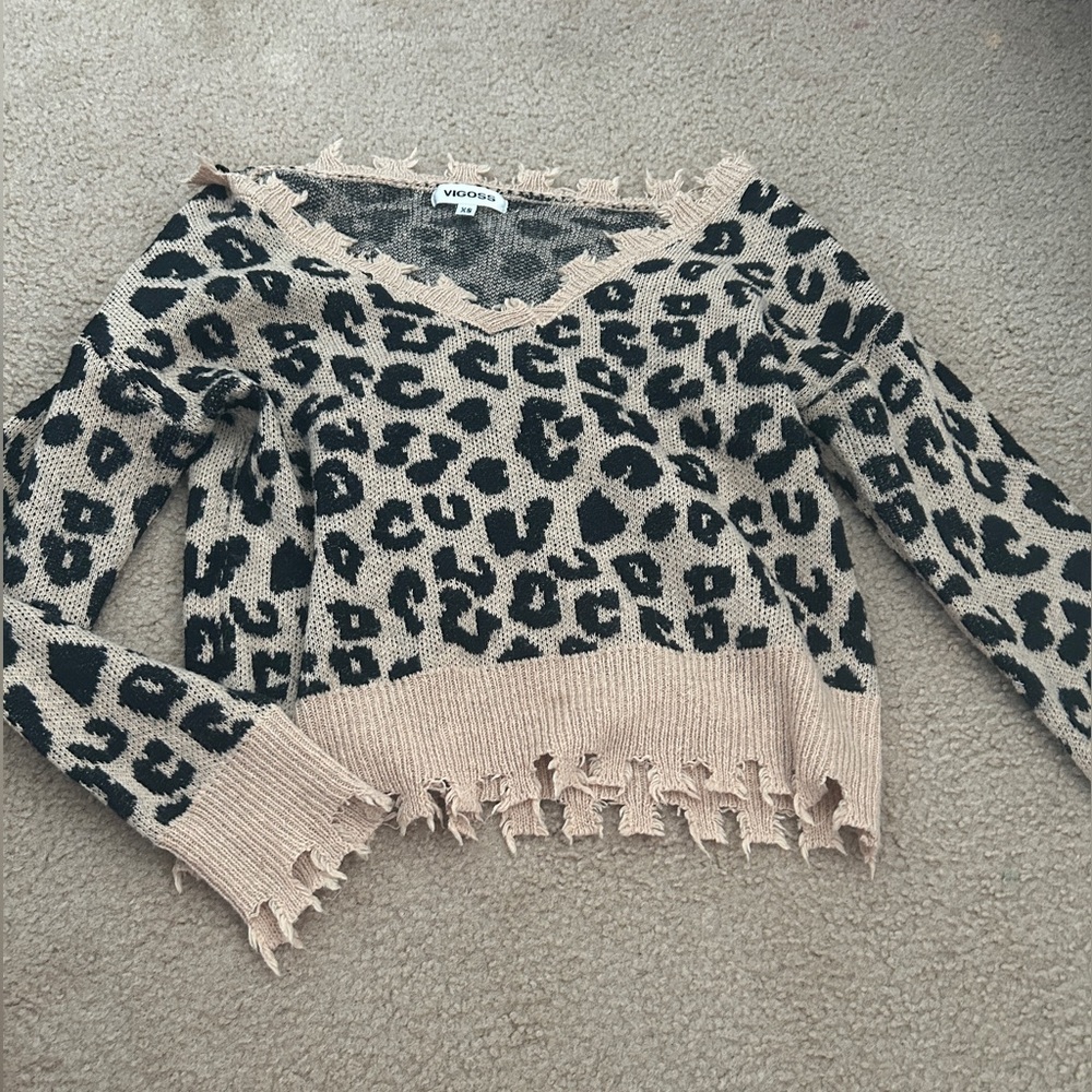 Cheetah print sweater